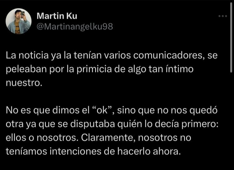 El descargo de Martín Ku