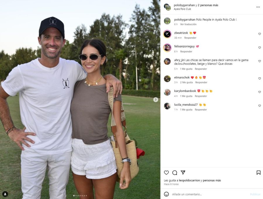 Zaira Nara acompañó a Facundo Pieres a España para un campeonato de Polo