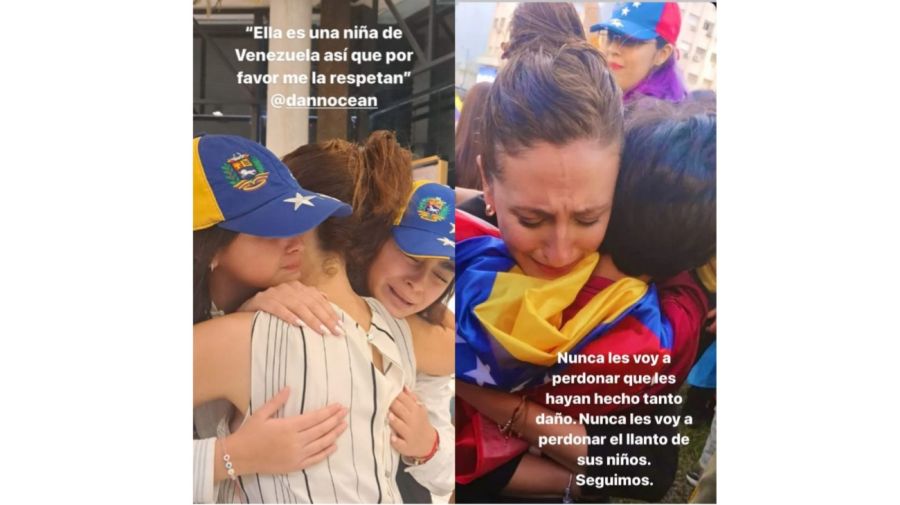 Carolina Amoroso con niños venezolanos