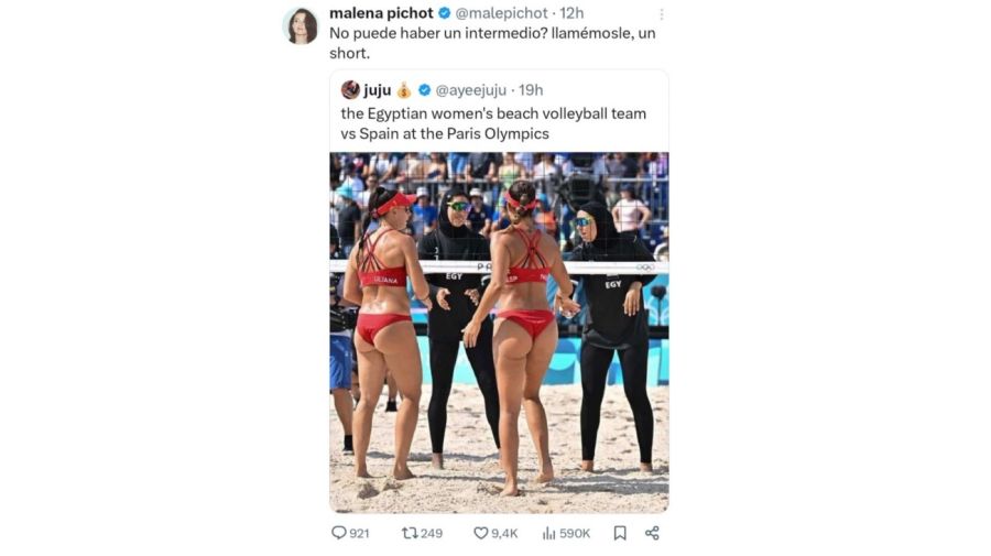 Malena Pichot cuestionó la vestimenta de las mujeres en los JJOO