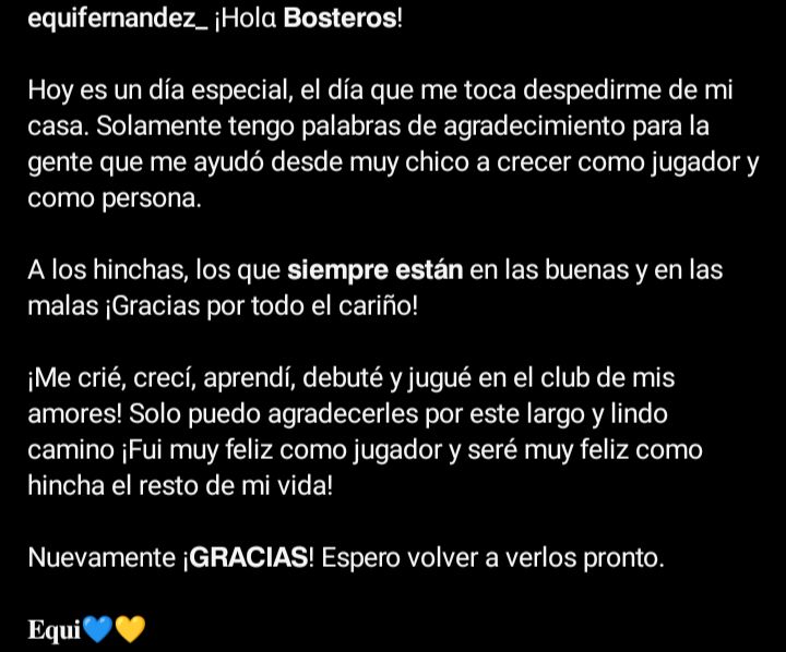 El sentido mensaje del Equi tras confirmarse su salida de Boca. 