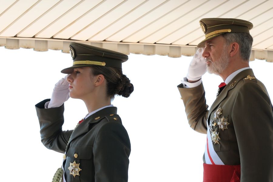 Leonor causó revuelo a su llegada a la escuela naval