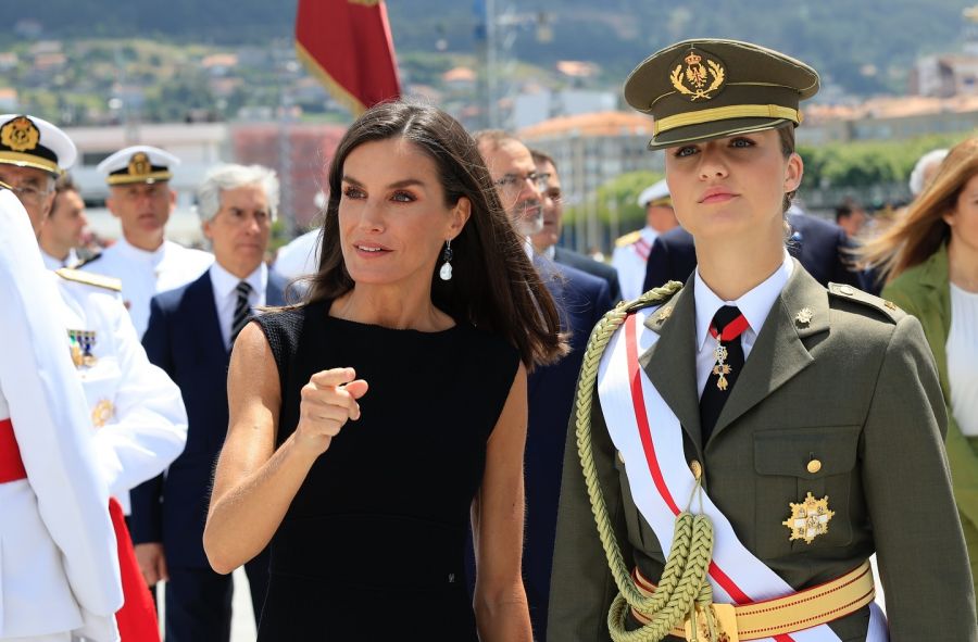 Leonor causó revuelo a su llegada a la escuela naval