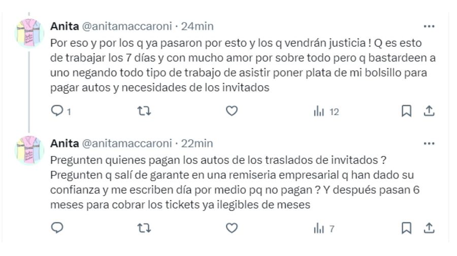 Nuevo descargo de Ana Maccaroni