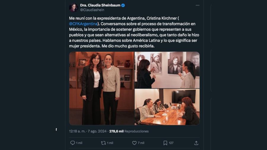 Mensaje de Cristina Kirchner