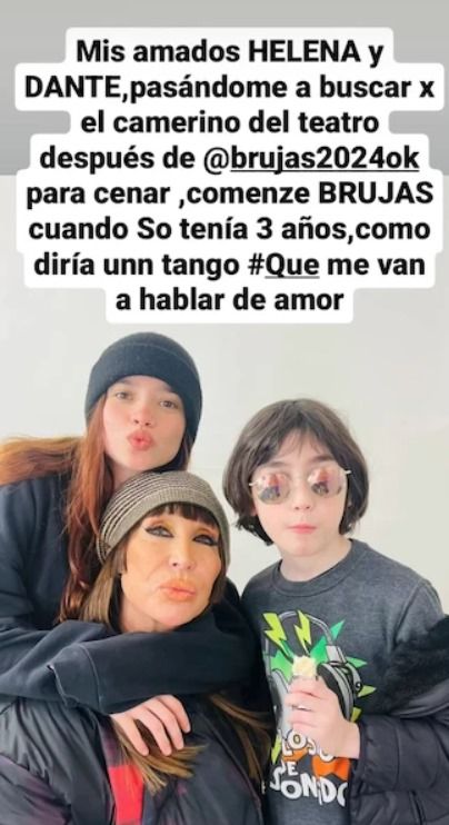 Moria Casán y nietos