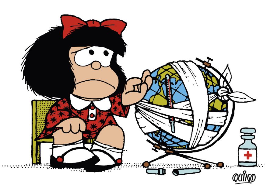 Mafalda y el mapamundi