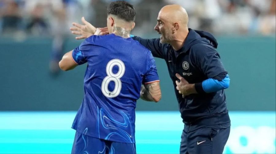 Maresca y Sánchez el respaldo que recibió Enzo Fernández. 