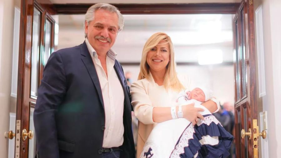 Alberto Fernández, Fabiola Yañez y su hijo Francisco