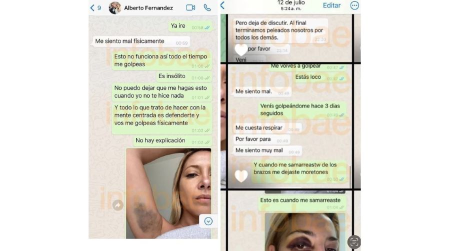 Chats entre Fabiola Yañez y Alberto Fernández