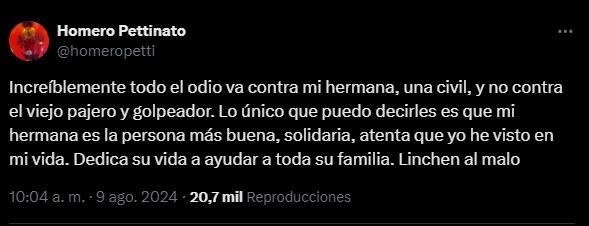 Homero Pettinato sobre Tamara