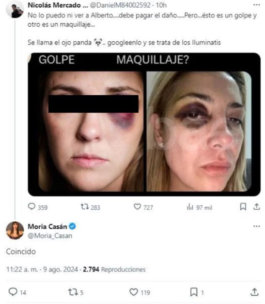 El tweet de Moria Casán 