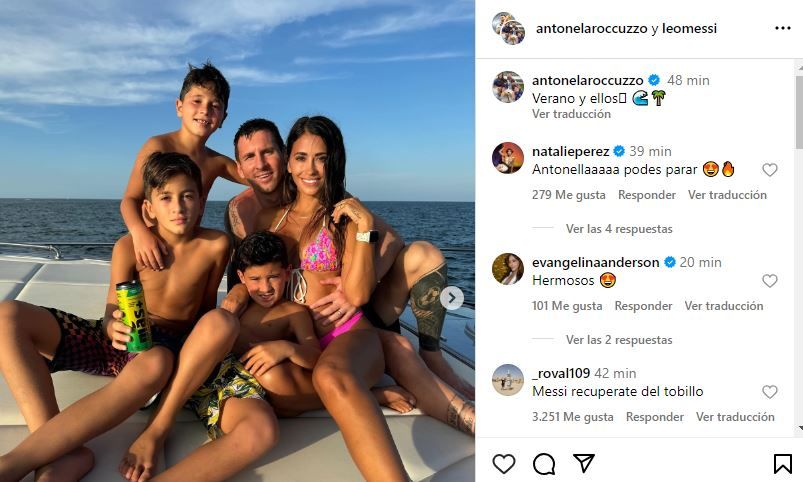 Las mejores fotos de las vacaciones de Antonela Roccuzzo y Lionel Messi en un yate