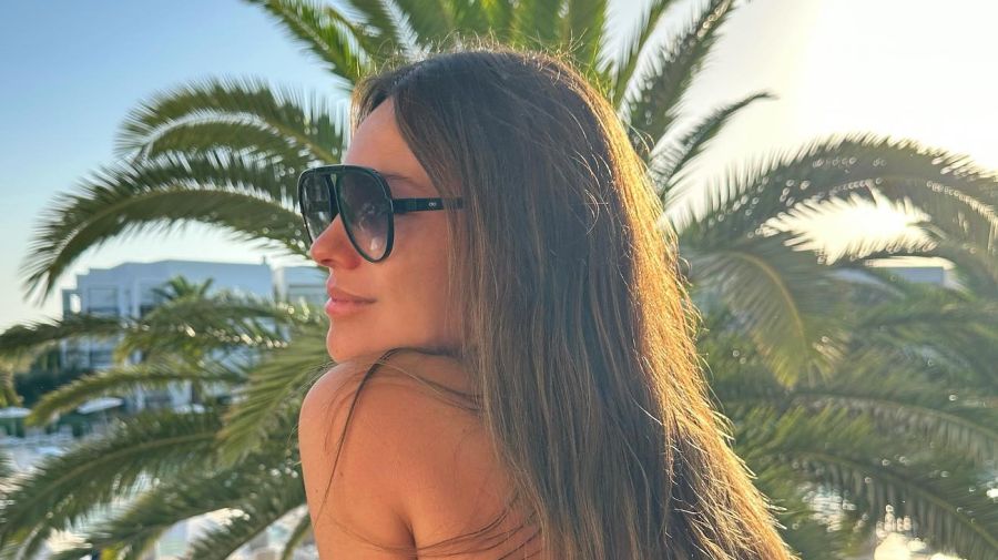 Pampita en Ibiza vestido lencero