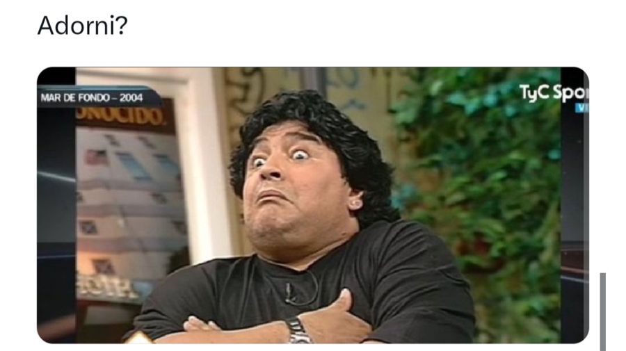 Memes del tema Adorni-Maradona