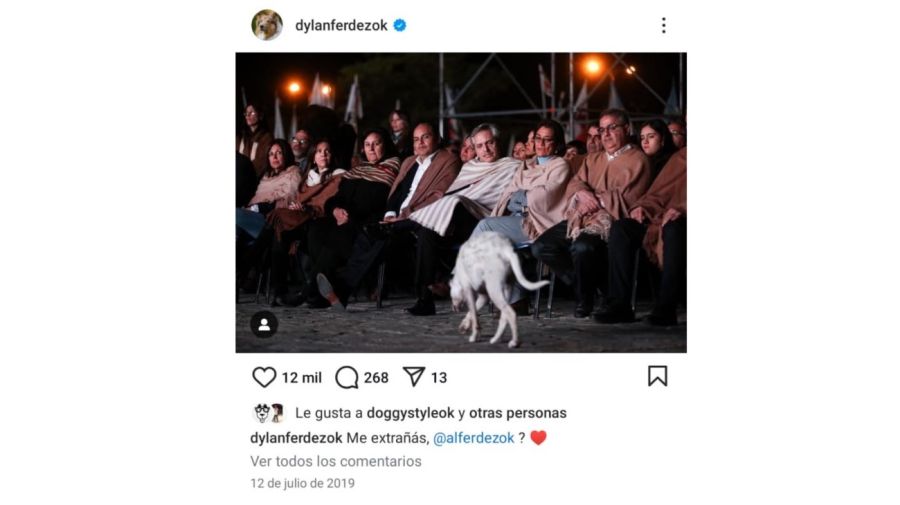 Posteo de la CM de Dylan