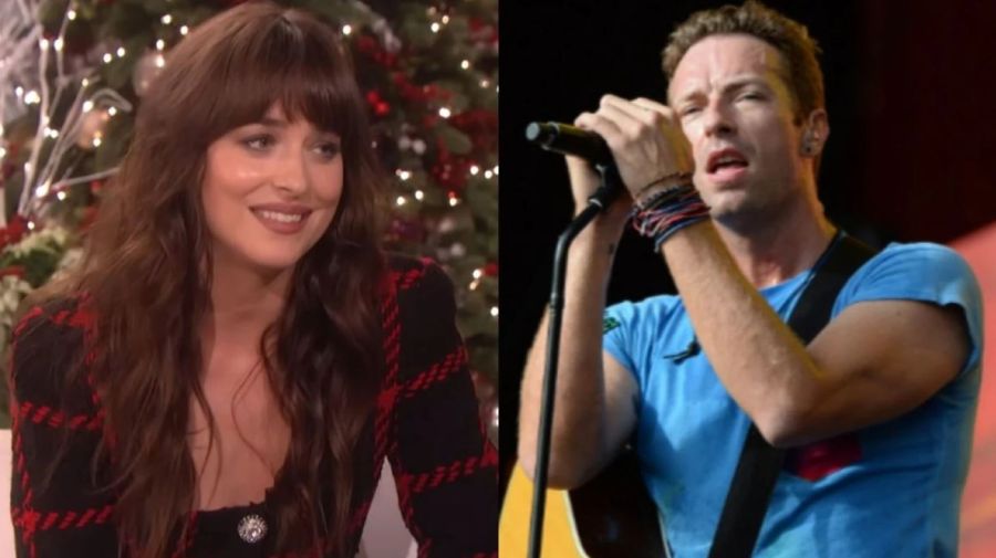 Dakota Johnson y Chris Martin 