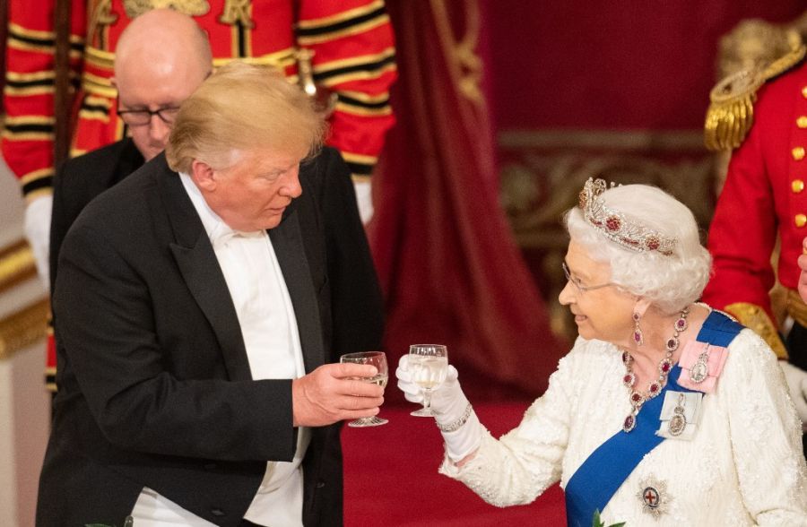 Donald Trump e Isabel II