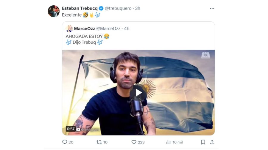 La reacción de Esteban Trebucq a un jingle de Gelatina