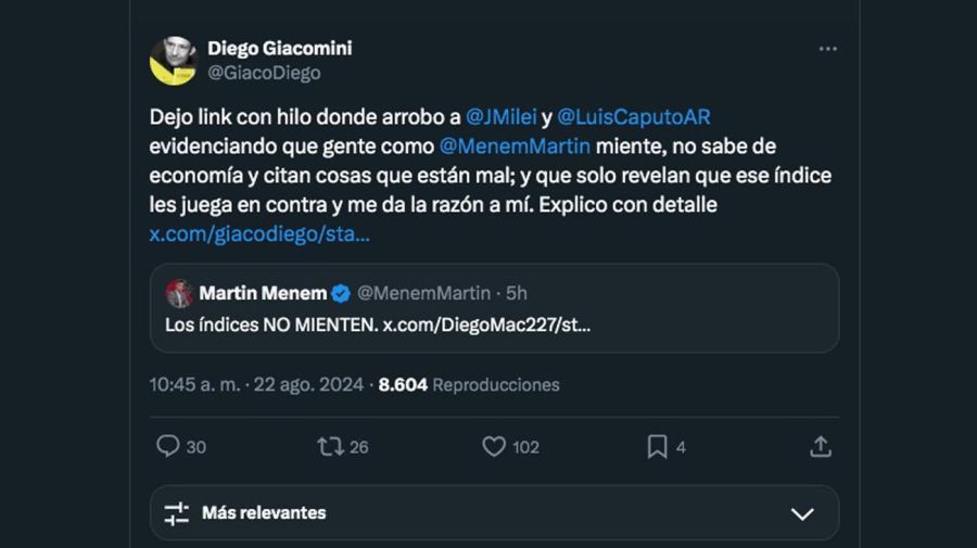 Mensajes de Diego Giacomini