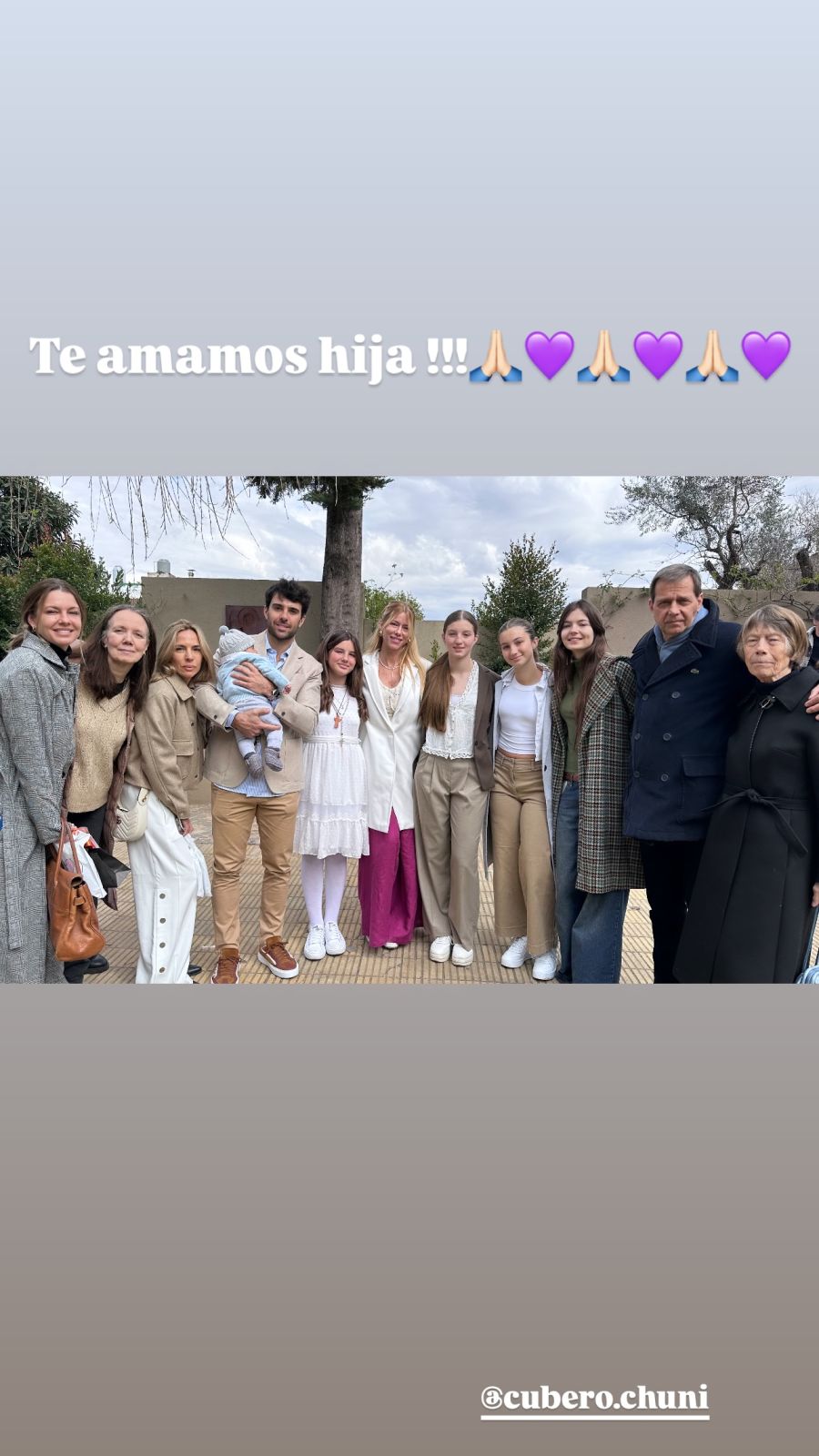 Las fotos de la comunión de Sienna Cubero, la hija de Nicole Neumann y Fabián Cubero