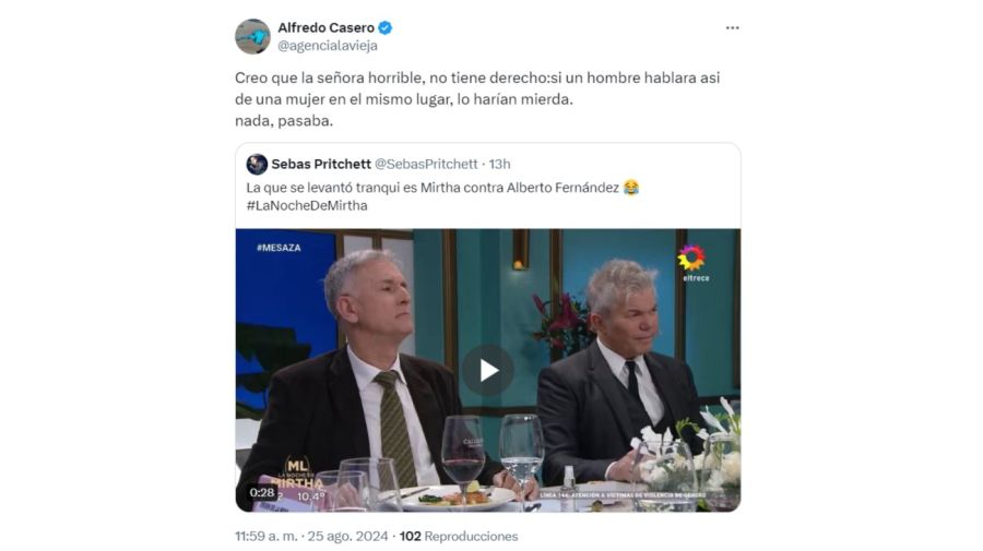 Alfredo Casero, picante con Mirtha Legrand