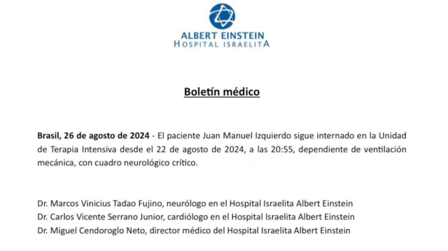 Izquierdo parte médico