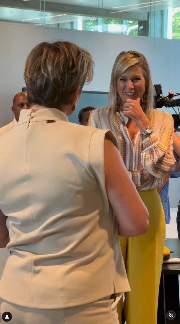 Máxima Zorreguieta y su look working girl con los colores que marcarán tendencia en este verano 2025