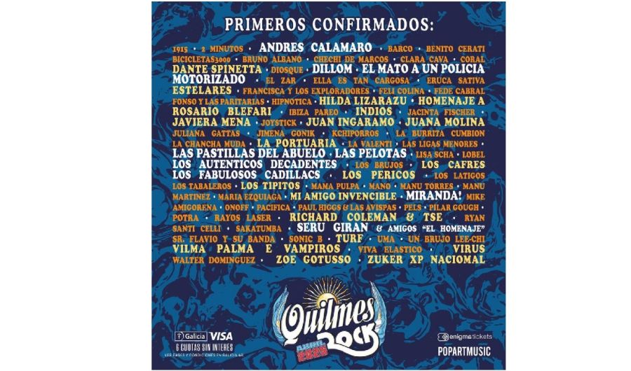 Primeros confirmados del Quilmes Rock 2025