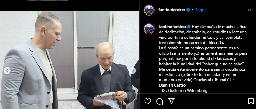 Alejandro Fantino se recibió 1