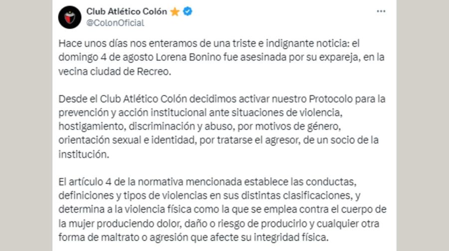 Comunicado Colón