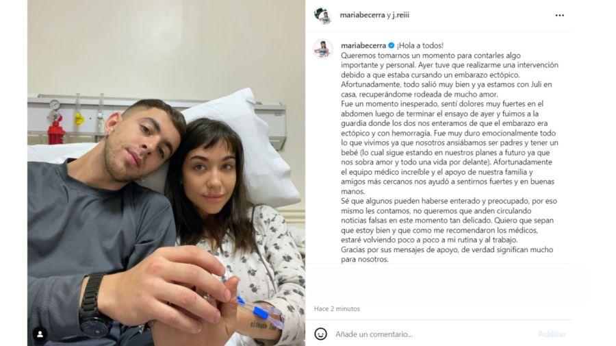 María Becerra contó que tuvo un embarazo ectópico