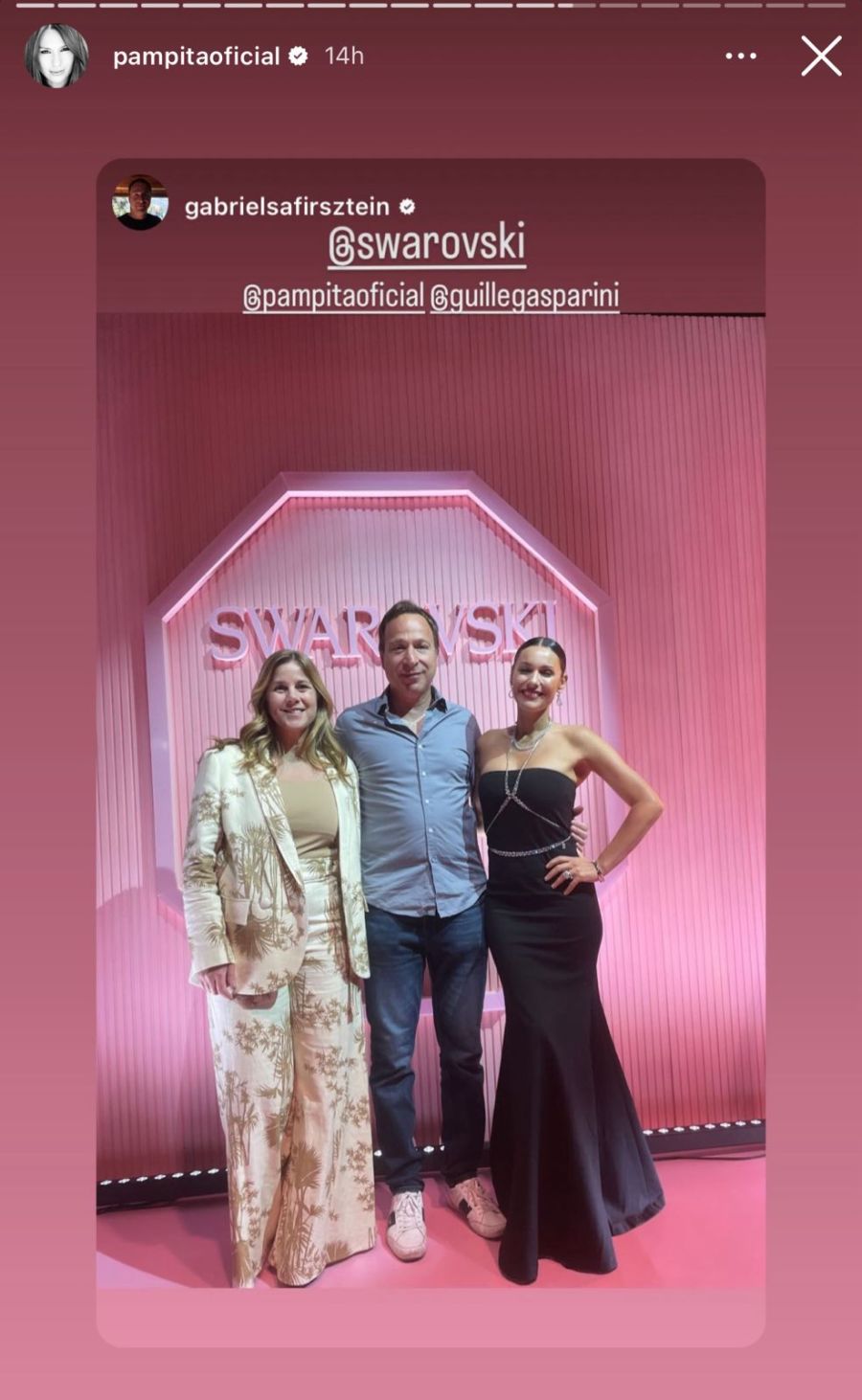 Pampita, Gabriel Safirsztein y Guillermina Gasparini