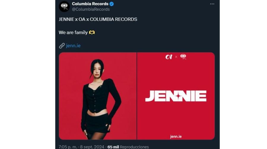 Jennie se unió a Columbia Records