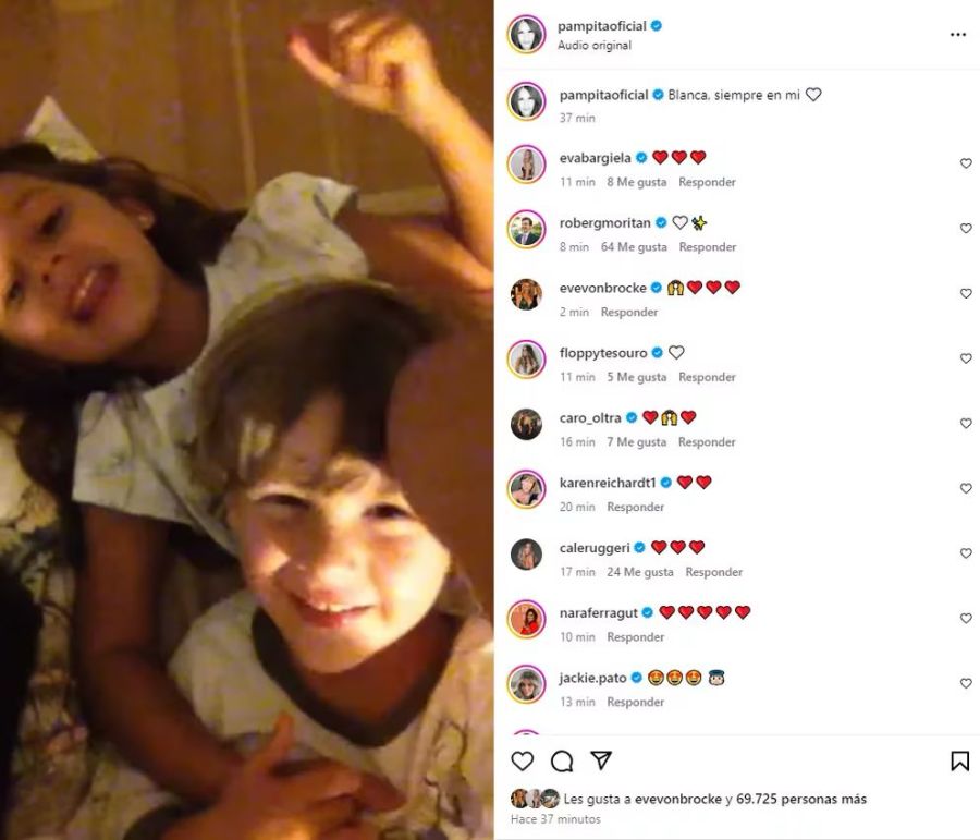 El inedito video que compartió Pampita