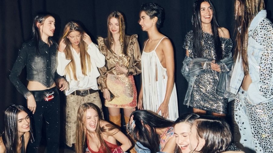 Look Denim con flecos, Kosiuko BAFWEEK