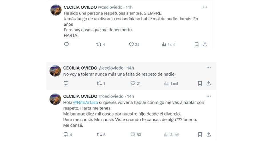 Cecilia Oviedo contra Nito Artaza