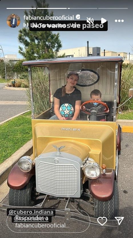 El divertido paseo de Indiana Cubero y Luca Cubero, hijos de Fabián Cubero