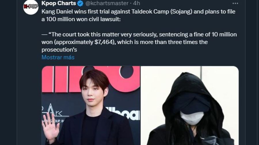 Kang Daniel le ganó un juicio a Sojang