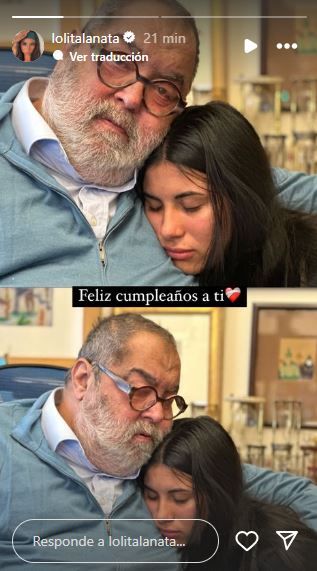 Lola Lanata saludó a su papá por su cumpleaños