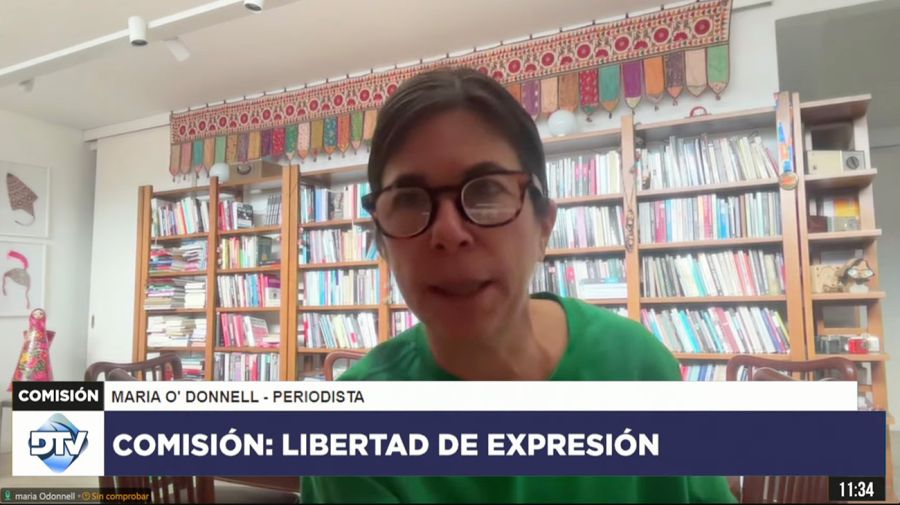 María O’Donnell hoy exponiendo en la Comisión de Libertad de Expresión de Diputados