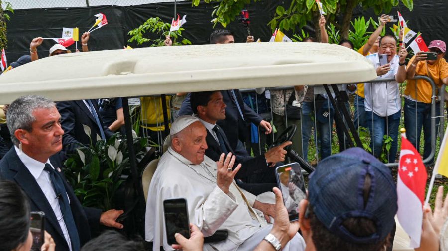 Papa Francisco en el Estadio Nacional de Singapur el 12 de septiembre de 2024