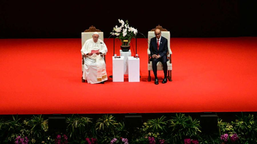 Papa Francisco en el Estadio Nacional de Singapur el 12 de septiembre de 2024