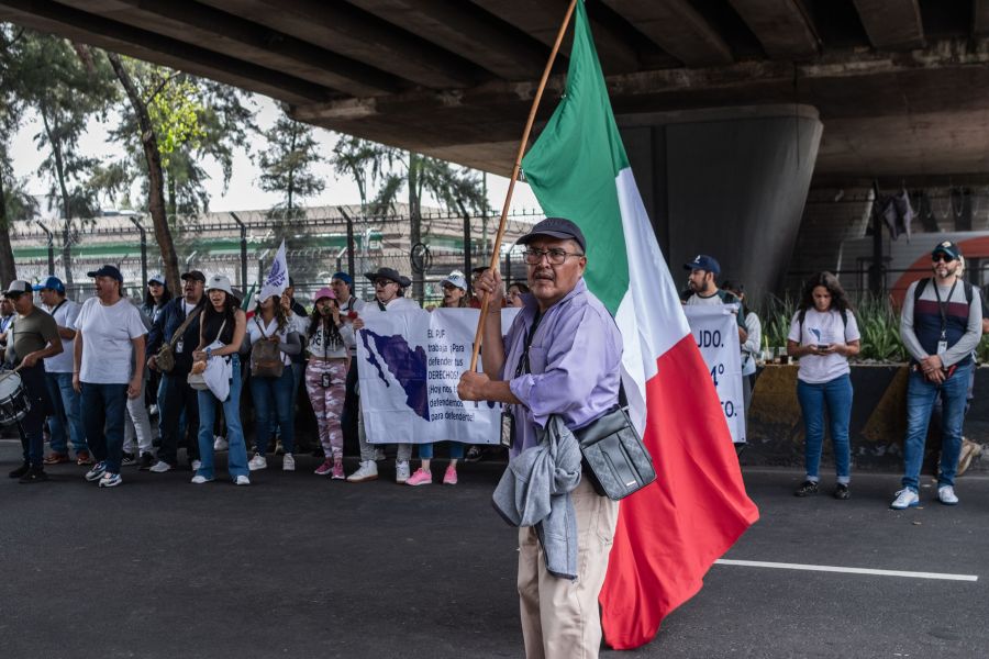 Demonstrators Block Access To Mexico's Lower House In Protest Of Judicial Reform