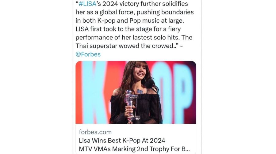 Medios internacionales elogiaron a Lisa por su presentación en los VMAs