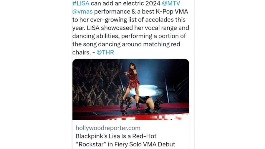 Medios internacionales elogiaron a Lisa por su presentación en los VMAs