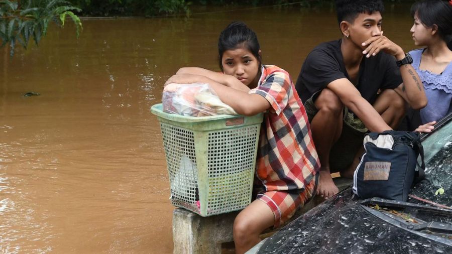 Dramáticas inundaciones en Birmania.