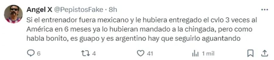 Las duras críticas de los hinchas del Chivas para Fernando Gago en redes sociales. 