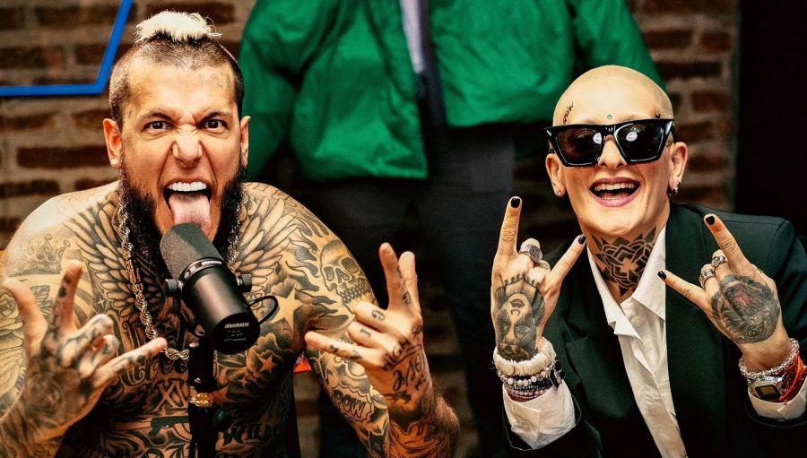 Alex Caniggia y Furia Scaglione en su programa de streaming