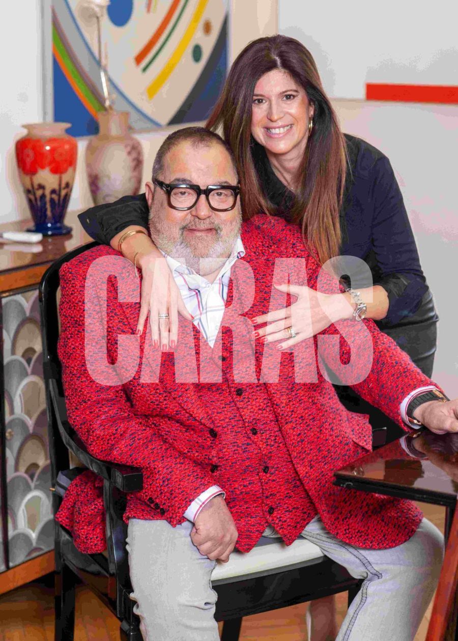 Jorge Lanata y Elba Marcovecchio en su casa